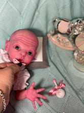 Load image into Gallery viewer, CUSTOM Prototype full body Silicone premature baby doll Amelia (baby girl ) in soft blend with armatures
