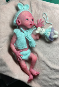 CUSTOM Prototype full body Silicone premature baby doll Amelia (baby girl ) in soft blend with armatures