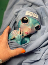 Load image into Gallery viewer, CUSTOM BLUE Full body silicone fantasy alien baby (girl/ boy/ non gender)
