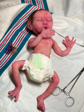 Load image into Gallery viewer, AVAILABLE Full body silicone baby girl crier 12&quot; ROOTED
