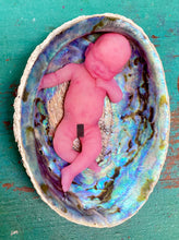 Load image into Gallery viewer, AVAILABLE full body silicone mini kit Milly 4.5” in super soft blend asleep bald
