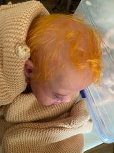 Load image into Gallery viewer, CUSTOM full body silicone kit Isabella sleeping in soft blend with hair
