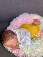 Load image into Gallery viewer, AVAILABLE silicone baby doll Romy soft blend platinum cure silicone WITH HAIR (Copy)
