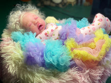 Load image into Gallery viewer, AVAILABLE PROTOTYPE silicone cuddle baby doll Romy soft blend platinum cure silicone WITH HAIR
