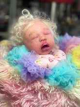 Load image into Gallery viewer, AVAILABLE PROTOTYPE silicone cuddle baby doll Romy soft blend platinum cure silicone WITH HAIR
