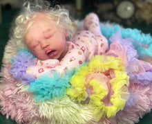 Load image into Gallery viewer, AVAILABLE PROTOTYPE silicone cuddle baby doll Romy soft blend platinum cure silicone WITH HAIR
