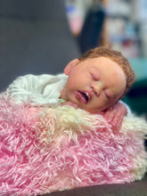 Load image into Gallery viewer, AVAILABLE silicone baby doll Romy soft blend platinum cure silicone WITH HAIR (Copy)

