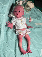 Load image into Gallery viewer, CUSTOM Prototype full body Silicone premature baby doll Amelia (baby girl ) in soft blend with armatures
