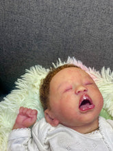 Load image into Gallery viewer, AVAILABLE silicone baby doll Romy soft blend platinum cure silicone WITH HAIR (Copy)
