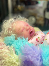 Load image into Gallery viewer, AVAILABLE PROTOTYPE silicone cuddle baby doll Romy soft blend platinum cure silicone WITH HAIR
