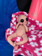 Load image into Gallery viewer, CUSTOM Full body silicone mini baby girl Alien  in super soft blend 9.4”
