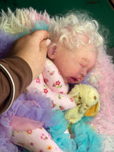 Load image into Gallery viewer, AVAILABLE PROTOTYPE silicone cuddle baby doll Romy soft blend platinum cure silicone WITH HAIR
