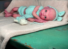 Load image into Gallery viewer, CUSTOM Prototype full body Silicone premature baby doll Amelia (baby girl ) in soft blend with armatures
