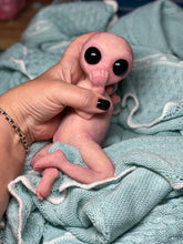 Load image into Gallery viewer, CUSTOM Full body silicone mini baby girl Alien  in super soft blend 9.4”
