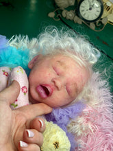 Load image into Gallery viewer, AVAILABLE PROTOTYPE silicone cuddle baby doll Romy soft blend platinum cure silicone WITH HAIR
