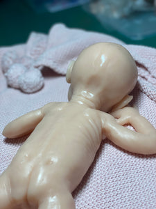 Custom Blank (unpainted) full body silicone premature baby girl kit Amelia (baby girl ) in soft blend