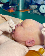 Load image into Gallery viewer, AVAILABLE PROTOTYPE silicone cuddle baby doll Romy soft blend platinum cure silicone WITH HAIR
