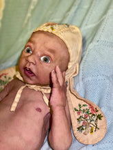 Load image into Gallery viewer, AVAILABLE Full body silicone baby boy Blu’ with armatures WITH HAIR
