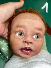 Load image into Gallery viewer, AVAILABLE Full body silicone baby boy Blu’ with armatures WITH HAIR
