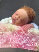 Load image into Gallery viewer, AVAILABLE silicone baby doll Romy soft blend platinum cure silicone WITH HAIR (Copy)
