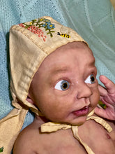 Load image into Gallery viewer, AVAILABLE Full body silicone baby boy Blu’ with armatures WITH HAIR
