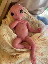 Load image into Gallery viewer, Full body silicone fantasy alien 15” baby girl
