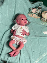 Load image into Gallery viewer, CUSTOM Prototype full body Silicone premature baby doll Amelia (baby girl ) in soft blend with armatures
