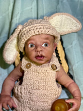 Load image into Gallery viewer, AVAILABLE Full body silicone baby boy Blu’ with armatures WITH HAIR
