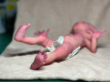 Load image into Gallery viewer, CUSTOM Prototype full body Silicone premature baby doll Amelia (baby girl ) in soft blend with armatures

