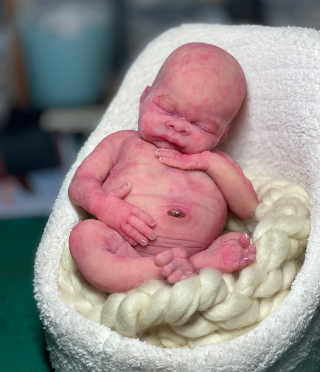 Custom BOO BOO full body silicone kit Minou sleeping in SUPER soft blend