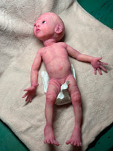 Load image into Gallery viewer, CUSTOM Prototype full body Silicone premature baby doll Amelia (baby girl ) in soft blend with armatures
