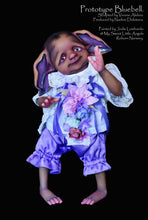 Load image into Gallery viewer, BLANK vinyl kit Bluebell by Viviane Aleluia (includes: vinyl head, full limbs, non gender belly plate, fabric body &amp; SHIPPING)
