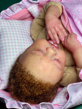 Load image into Gallery viewer, AVAILABLE silicone baby doll Romy soft blend platinum cure silicone WITH HAIR (Copy)
