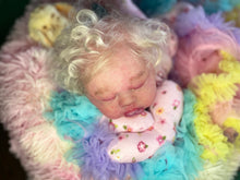 Load image into Gallery viewer, AVAILABLE PROTOTYPE silicone cuddle baby doll Romy soft blend platinum cure silicone WITH HAIR
