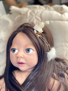 NOT AVAILABLE (price includes hair) full body silicone baby girl Charlotte