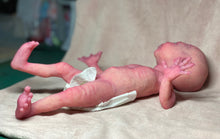 Load image into Gallery viewer, CUSTOM Prototype full body Silicone premature baby doll Amelia (baby girl ) in soft blend with armatures
