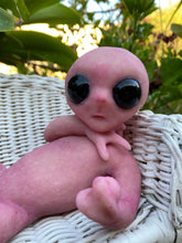 Load image into Gallery viewer, AVAILABLE  PROTOTYPE Full body silicone mini baby Alien #2 in super soft blend 11”
