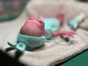 CUSTOM Prototype full body Silicone premature baby doll Amelia (baby girl ) in soft blend with armatures