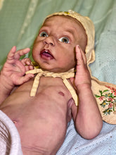 Load image into Gallery viewer, AVAILABLE Full body silicone baby boy Blu’ with armatures WITH HAIR
