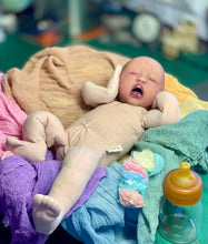 Load image into Gallery viewer, AVAILABLE PROTOTYPE silicone cuddle baby doll Romy soft blend platinum cure silicone WITH HAIR
