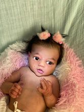 Load image into Gallery viewer, CUSTOM Full body silicone baby girl Zinzi with armatures &amp; HAIR
