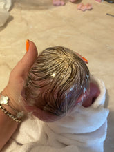 Load image into Gallery viewer, CUSTOM Full body silicone baby boy crier 12&quot; ROOTED
