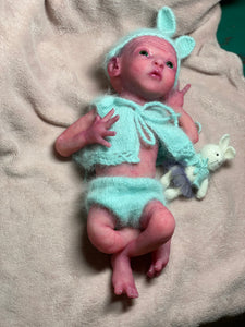 CUSTOM Prototype full body Silicone premature baby doll Amelia (baby girl ) in soft blend with armatures