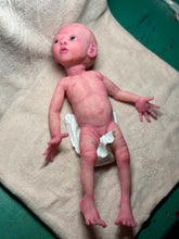 Load image into Gallery viewer, CUSTOM Prototype full body Silicone premature baby doll Amelia (baby girl ) in soft blend with armatures
