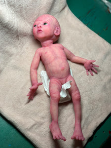 CUSTOM Prototype full body Silicone premature baby doll Amelia (baby girl ) in soft blend with armatures