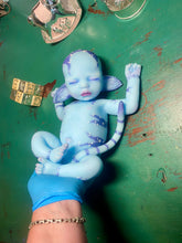 Load image into Gallery viewer, Custom full body silicone avatar inspired baby LILA in soft blend BALD
