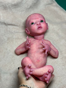 CUSTOM Prototype full body Silicone premature baby doll Amelia (baby girl ) in soft blend with armatures