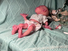Load image into Gallery viewer, CUSTOM Prototype full body Silicone premature baby doll Amelia (baby girl ) in soft blend with armatures
