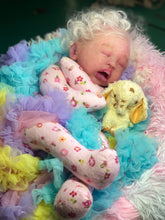 Load image into Gallery viewer, AVAILABLE PROTOTYPE silicone cuddle baby doll Romy soft blend platinum cure silicone WITH HAIR
