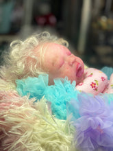 Load image into Gallery viewer, AVAILABLE PROTOTYPE silicone cuddle baby doll Romy soft blend platinum cure silicone WITH HAIR

